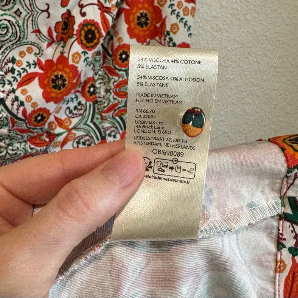 Anthropologie Cecily Fit &‎ Flare Sweetheart Midi Dress XL Petite Orange Motif